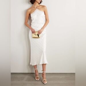 Stella McCartney White Jacquard Midi Dress